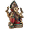 Brass Blessing Ganesh Idol Statue With Turquoise Stone