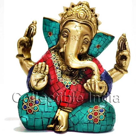 Handmade Idol of Taj Ganesha Decorative Statue