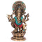 Brass Kan Drishti Ashtabhuja-dhari Ganesh Idol Statue