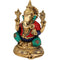 Ganpati Brass Idol With Round Base Decorative Showpiece