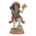 Lord Hanuman Holding the Mountain of Sanjeevani Herbs Brass Statue
