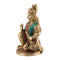 Brass Hanuman Murti in Blessing Sculpture with Gada Statue