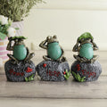 Resin Frog Showpiece For Home Decor ( Set of 3)