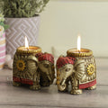 Elephant Shaped Tea light Candle Holder (Set of 2)
