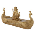 Resin Ganesh Idol on Swan Boat with Tealight Holder