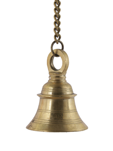 Golden Brass Hanging Bell Ghanti for Temple