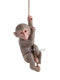 Polyresin Hanging Monkey on Rope Statue Figurine