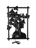 Butterfly Women Metal Decorative LED Wall Hanging