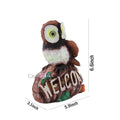 Welcome Owl Bird Resin Decorative Showpiece Dfmas401