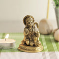 Blessing Lord Hanuman Brass Idol Murti Statue