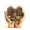 Handcrafted Double Palm Buddha Blessing Idol Showpiece Polyresin
