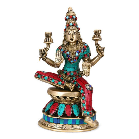 Goddess Laxmi Statue Sitting Sculpture Decorative Showpiece