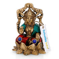Handmade Lakshmi Idol Sitting on Lotus Decorative Showpiece