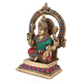 Laxmi Statue with Turquoise Inlay Blessing Shrine Figurine