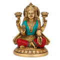 Goddess Lakshmi Ji Idol sitting on Beautiful Pedestal Statue