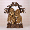 Radha Krishan Standing Under Tree Temple Worship Statue