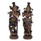 Pair Set of Radha Krishna Statue - Temple Bronze Figurine
