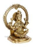 Goddess Lakshmi Sitting Posture Brass Idol Lbs122