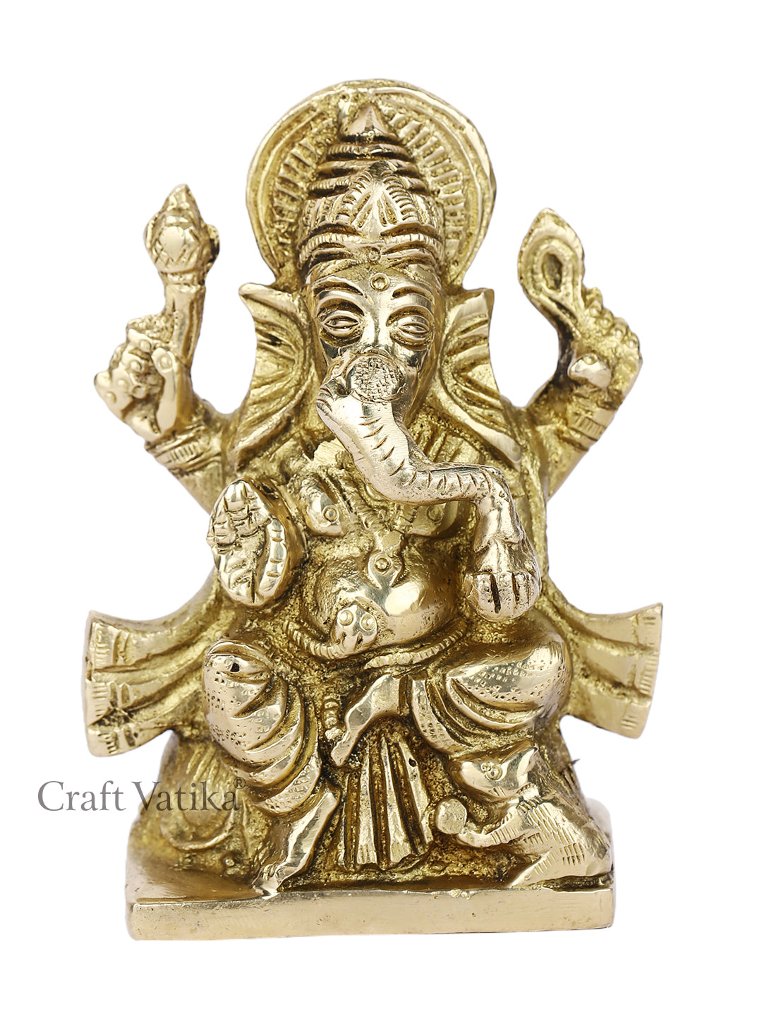 Lord Ganesha Brass Idol For Daily Worship Gbs244