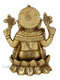Sitting On Lotus Blessing Ganesh Brass Idol Statue Gbs215
