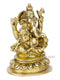 Brass Blessing Ganesh On Round Base Idol Murti Gbs189
