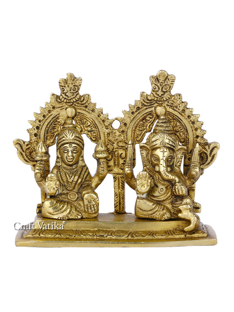 Brass Laxmi Ganesha Idol Murti Statue Lgbs117