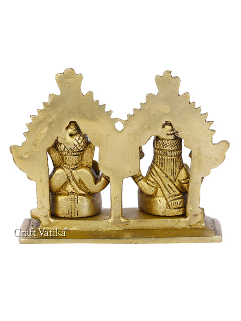 Brass Laxmi Ganesha Idol Murti Statue Lgbs117