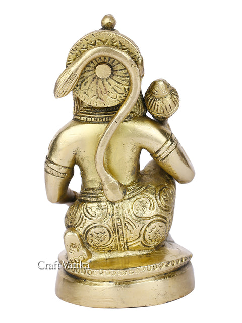 Brass Sitting Lord Hanuman Idol Murti Statue Hbs116