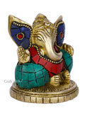 Lord Ganesh Sitting Brass Idol, Gts203