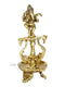 Brass Dancing Ganesh With Diya Oil Lamp Statue Gbs196