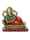 Ganesha Idol Reading Ramayana In Lying Sculpture Statue Gts185