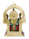 Brass Laxmi Ganesha Idol Murti Sitting On Singhasan Statue Lgbs136