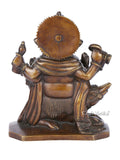Sitting Lord Ganesh On Mouse Brass Murti Gbs183