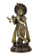 Brass Flute Playing Krishna Idol Kbs128