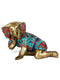 Crawling Baby Ganesha Brass Statue With Turquoise Work Gts174