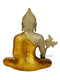 Meditating Lord Buddha Brass Idol With Scared Kalash Statue Bbs294