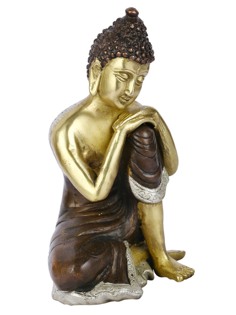 Thinking Buddha Brass Idol Murti Statue Bbs163