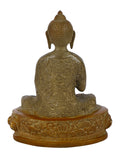 Brass Blessing Buddha Idol With Scared Kalash On Lotus Statue Bbs233
