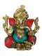 Brass Ganesh Idol With Turban Large Decorative Statue Gts219