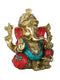 Brass Ganesh Idol With Turban Large Decorative Statue Gts219