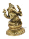 Brass Blessing Ganesh Ji On Round Base Idol Murti Gbs190