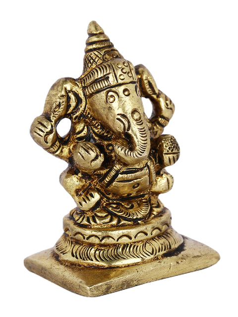 Mini Blessing Ganesh Brass Statue Gbs199