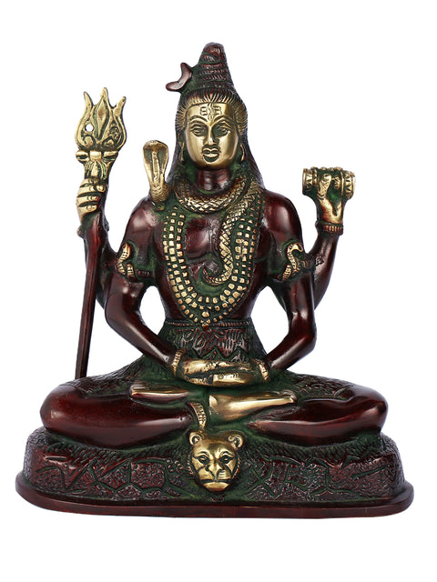 Lord Shiva Meditating Brass Statue Shbs125