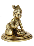 Brass Bal Krishan Laddu Gopal Statue Kbs131