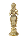 Brass Beautiful Lady Holding Diya Oil Lamp Stand Showpiece Chbs102