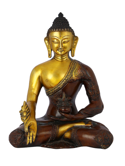 Sitting Bhumisparsa Buddha Idol Showpiece Statue Bbs300