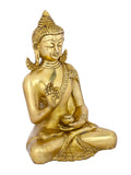 Brass Blessing Lord Buddha Idol With Scared Kalash Statue Bbs246
