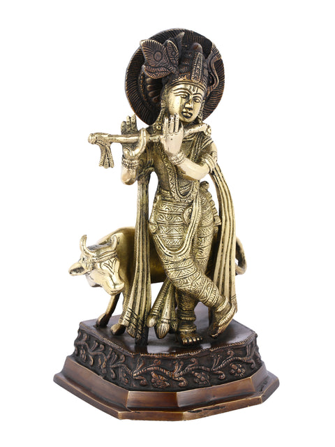 Brass Lord Krishna Idol Kbs130