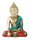 Brass Bhumisparash Astmangal Pose Buddha Idol Statue Bts187