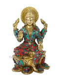 Handcrafted Brass Statue Of Lakshmi In Sitting Position Idol Lts119